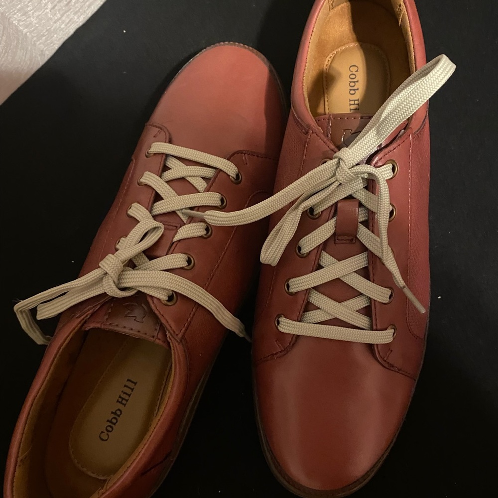 Red Rouge sneakers , leather size 11 new by Rock Port Cobb Hill.